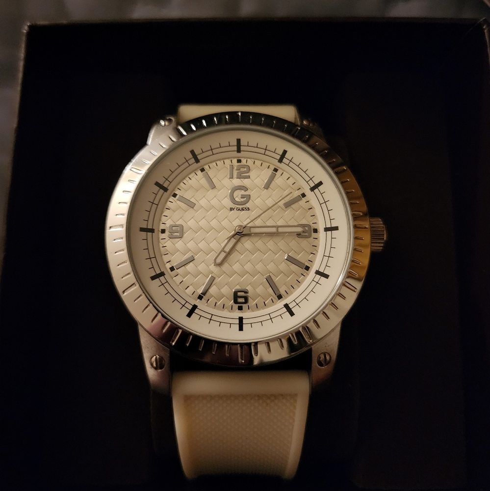COPY - G by Guess mens watch white rubber nwt